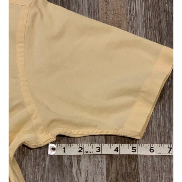 Covington Mens Short Sleeve Yellow Button-Down Dress Shirt Pocket Size 14-14 1/2 - Picture 10 of 10